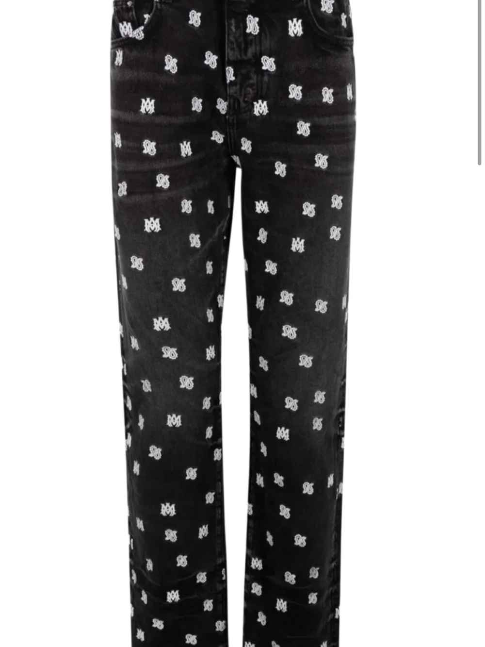 AMIRI Black Logo Appliqué Monogram Jeans Men’s